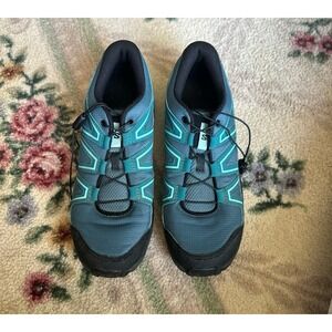Salomon Speedcross Trail Running Shoes Women's Sz 6 Blue EUC